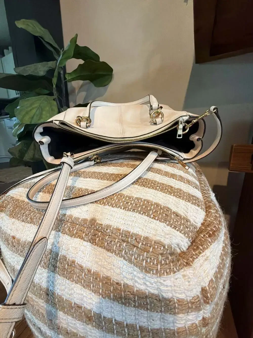 Coach F57520 Pebbled Leather Christie Carryall Satchel